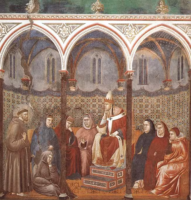 Giotto, S.Francesco davanti al papa Giotto, S.Francesco davanti al papa
